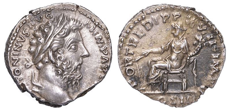 MARCO AURELIO, 161-180. Denario, anno 168.  - Asta Numismatica - I - Cambi Casa d'Aste