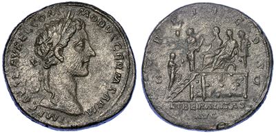 Commodo (cesare), 166-177. Sesterzio.