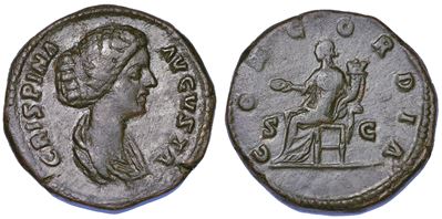 Crispina (moglie di Commodo), 178-191. Asse.