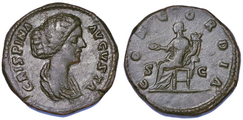 CRISPINA (Moglie di Commodo), 178-191. Asse.  - Auction Numismatics - Cambi Casa d'Aste