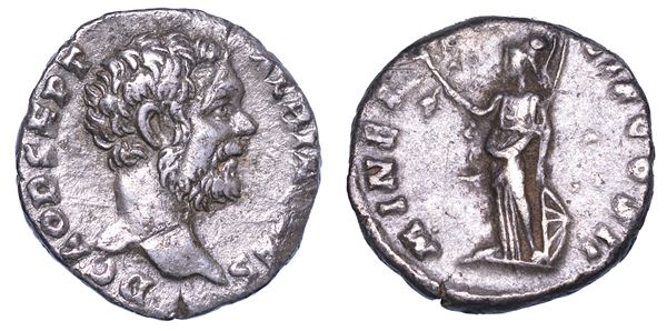 CLODIO ALBINO, 193-195. Denario, anni 194/195.