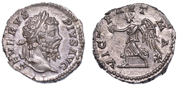SETTIMIO SEVERO, 193-211. Denario, anni 201-202.