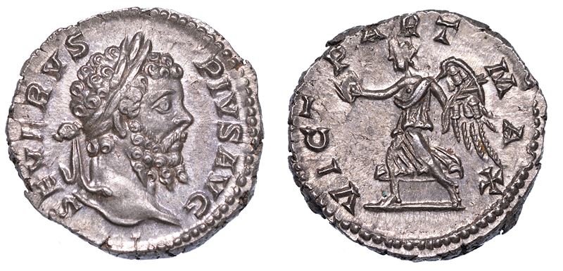 SETTIMIO SEVERO, 193-211. Denario, anni 201-202.  - Auction Numismatics - Cambi Casa d'Aste