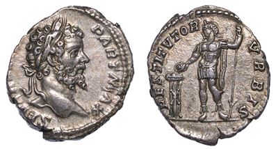 Settimio Severo, 193-211. Denario, Anni 200-201.