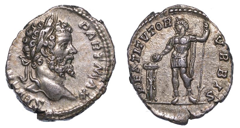 SETTIMIO SEVERO, 193-211. Denario, anni 200-201.  - Auction Numismatics - Cambi Casa d'Aste