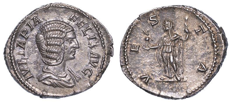 GIULIA DOMNA (Moglie di Settimio Severo), 193-217. Denario, anni 211-215.  - Asta Numismatica - Cambi Casa d'Aste