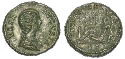 Giulia Domna (moglie di Settimio Severo), 193-217. Asse, Anni 196-209.