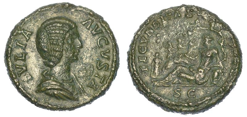 GIULIA DOMNA (Moglie di Settimio Severo), 193-217. Asse, anni 196-209.  - Auction Numismatics - Cambi Casa d'Aste