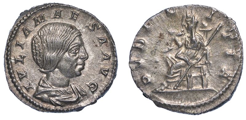 GIULIA MESA (nonna di Eliogabalo e di Alessandro Severo), + 226. Denario.  - Auction Numismatics - Cambi Casa d'Aste