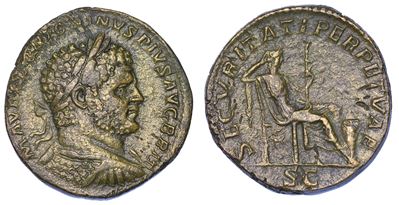 Caracalla, 198-217. Sesterzio, Anno 213.