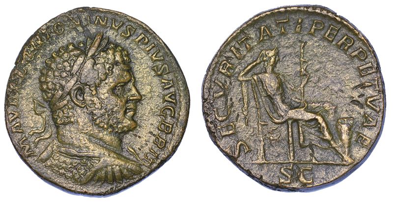 CARACALLA, 198-217. Sesterzio, anno 213.  - Asta Numismatica - I - Cambi Casa d'Aste