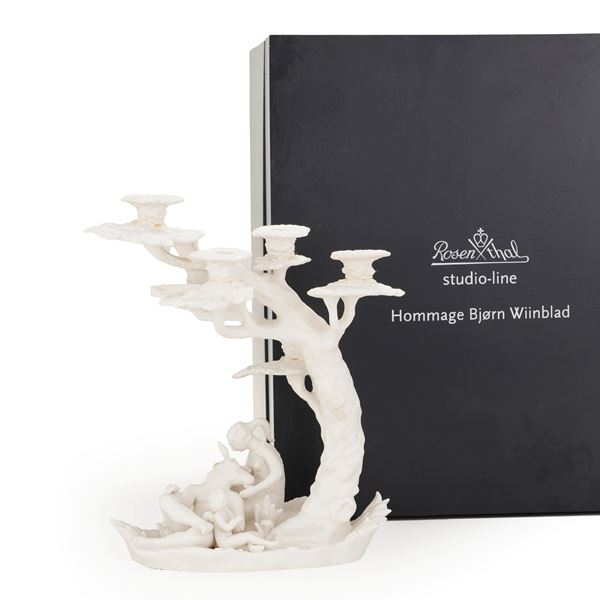 Rosenthal, scultura candelabro "Sogno di una notte di mezza estate". XX secolo