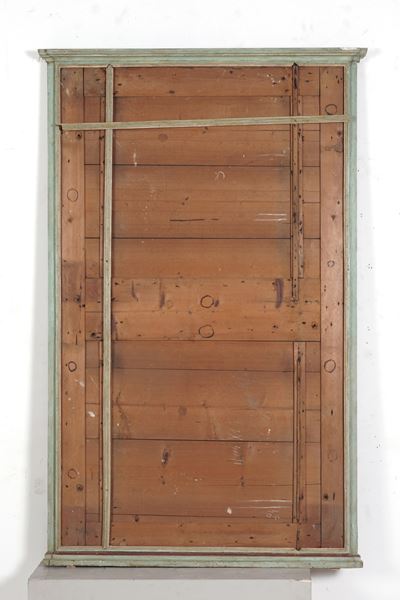 Caminiera in Legno Laccato Azzurro. Venezia, XVIII-XIX Secolo