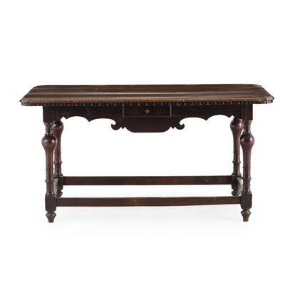 Tavolo a rocchetto, Veneto, legno, cm 165X82X80