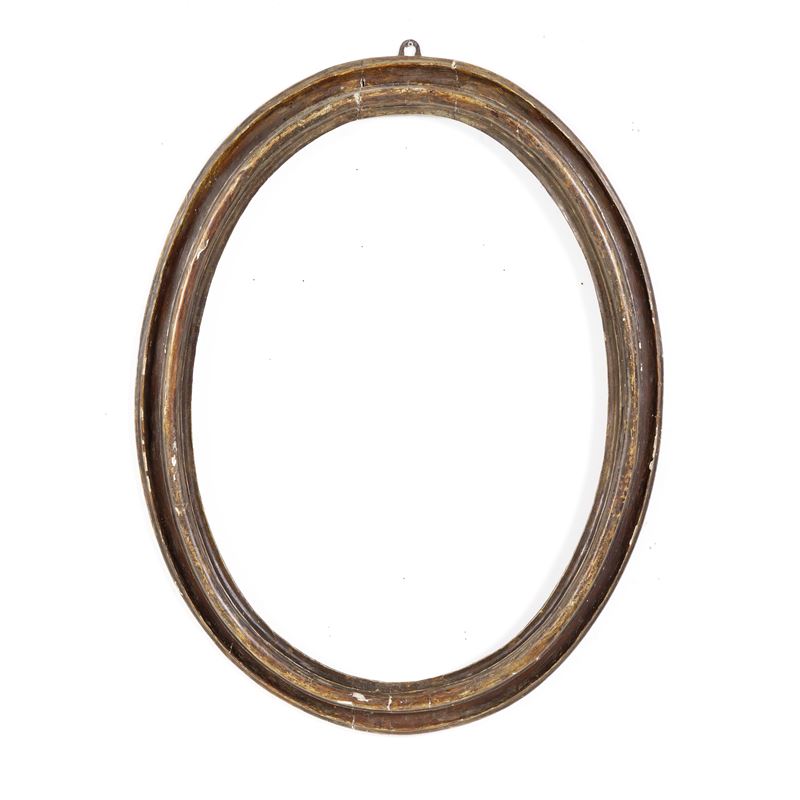 Cornice ovale in legno intagliato e dipinto. XVII-XVIII secolo  - Asta Antiquariato - Cambi Casa d'Aste