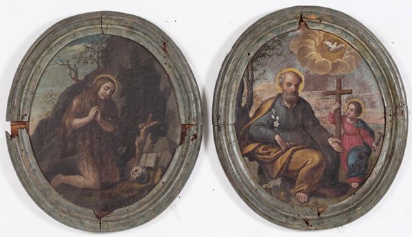 Scuola del XVIII secolo Figure di santi