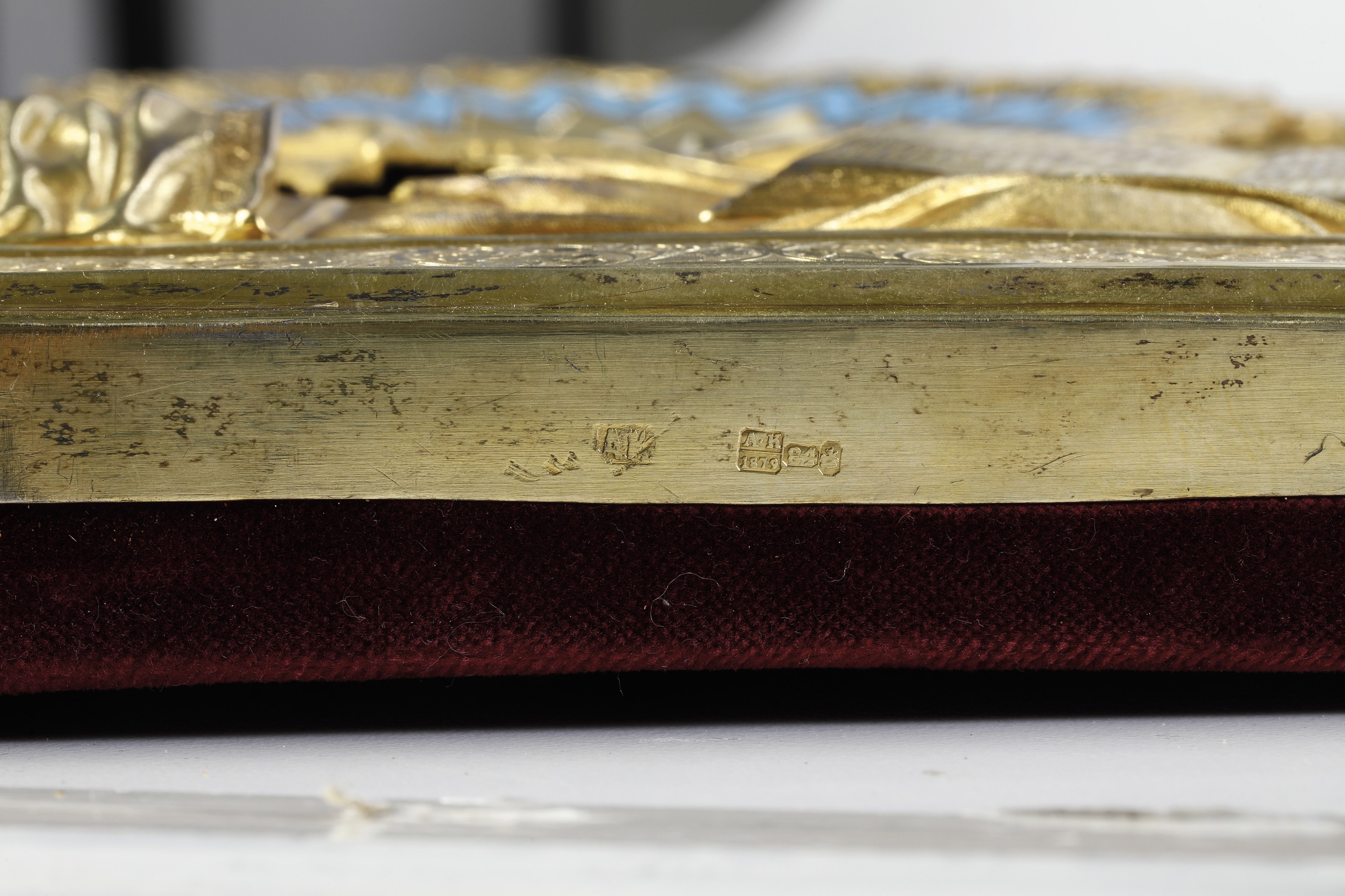Cristo Pantocratore, Russia Fine del XIX Secolo, Punzone Mosca 1879, Saggiatore Ak. Orafo Ivanov ...