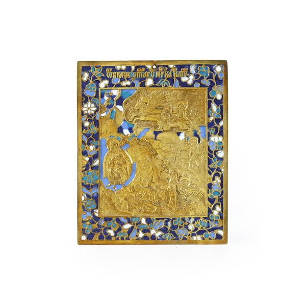 Il profeta Elia sul carro di fuoco e scene della sua vita, Russia XVIII/XIX secolo