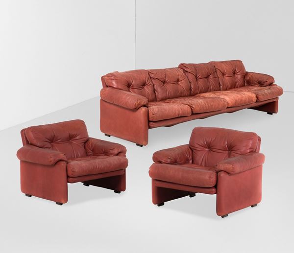 Afra e Tobia Scarpa - Divano e due poltrone mod. Coronado