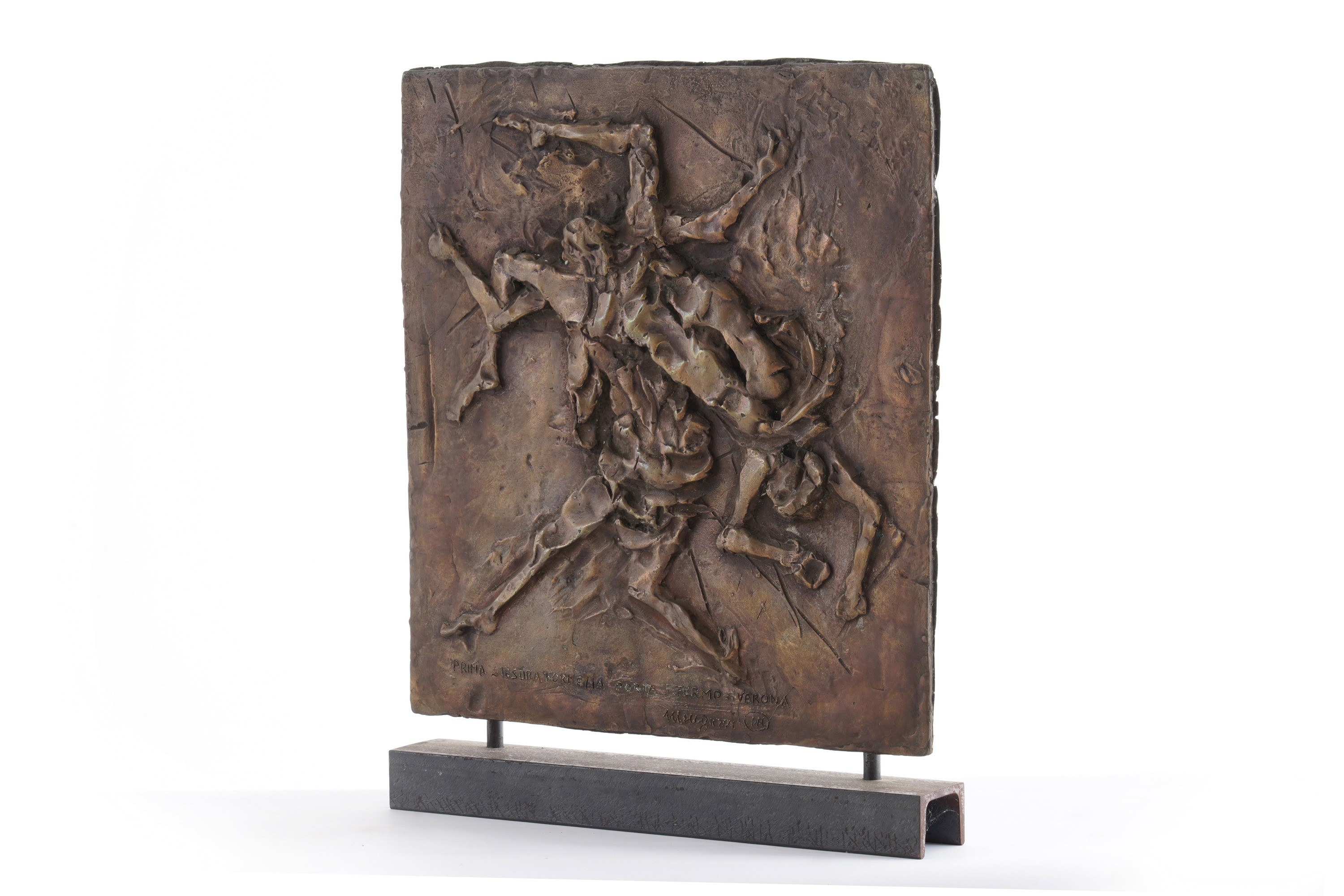 Luciano Minguzzi - Formella - Prima stesura per la porta della Basilica di San Fermo, scultura in...