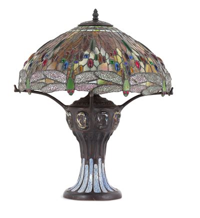 Lampada da Tavolo nello Stile di Tiffany Studios. XX Secolo
