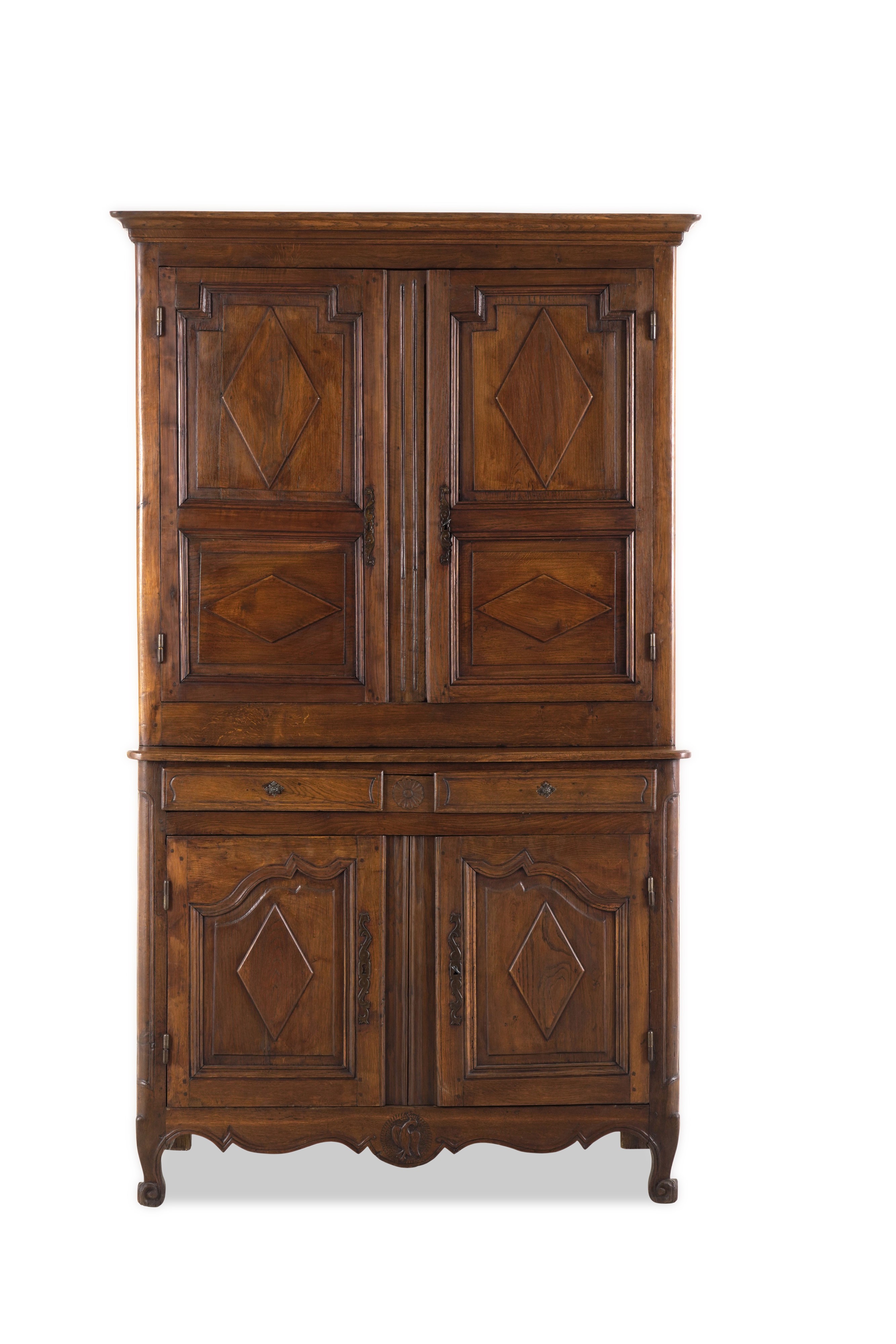 Credenza a Due Corpi. Francia, XVIII-XIX Secolo
