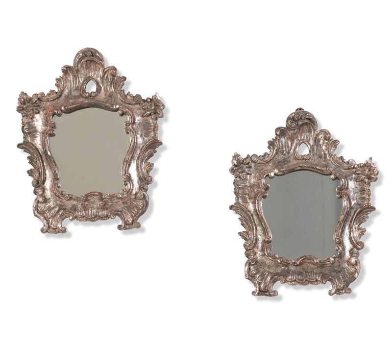 Due cartagloria adattate a specchiera. XVIII-XIX secolo  - Asta Dimore Italiane - Cambi Casa d'Aste