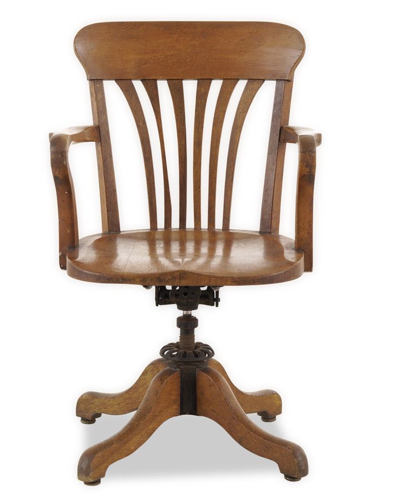 Sedia girevole da scrivania. Inizio XX secolo  - Asta Dimore Italiane - Cambi Casa d'Aste