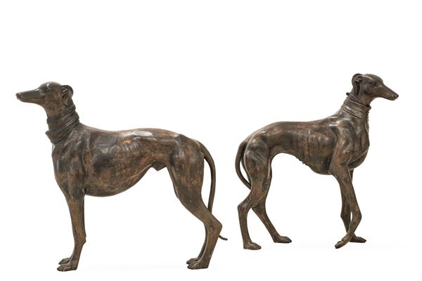 Francia probabile XX secolo Coppia di levrieri