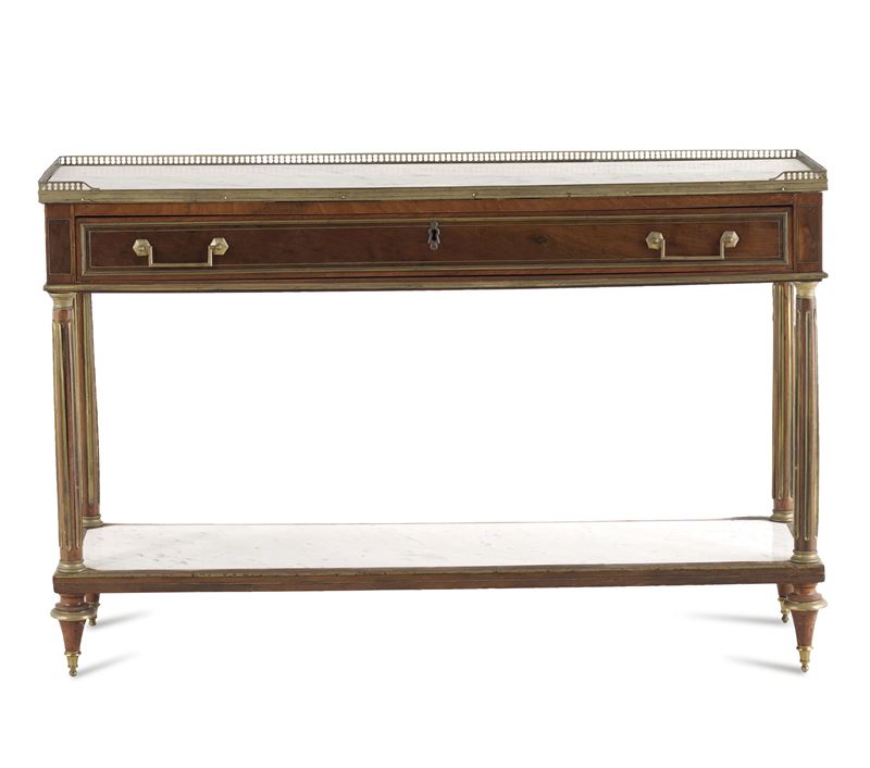 Sideboard lastronato e filettato in ottone. XIX-XX secolo  - Asta Dimore Italiane - Cambi Casa d'Aste