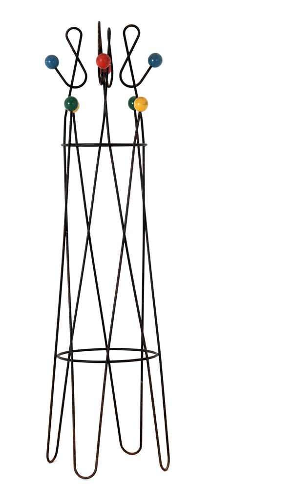 Appendiabiti modello Clef de sol. Francia, 1950 ca.