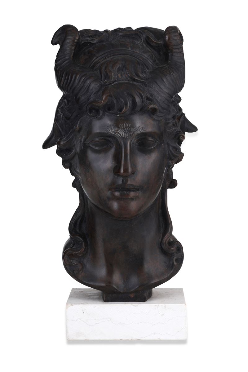 Testa di giovane satiro (Pan?). XX secolo  - Asta Dimore Italiane - Cambi Casa d'Aste