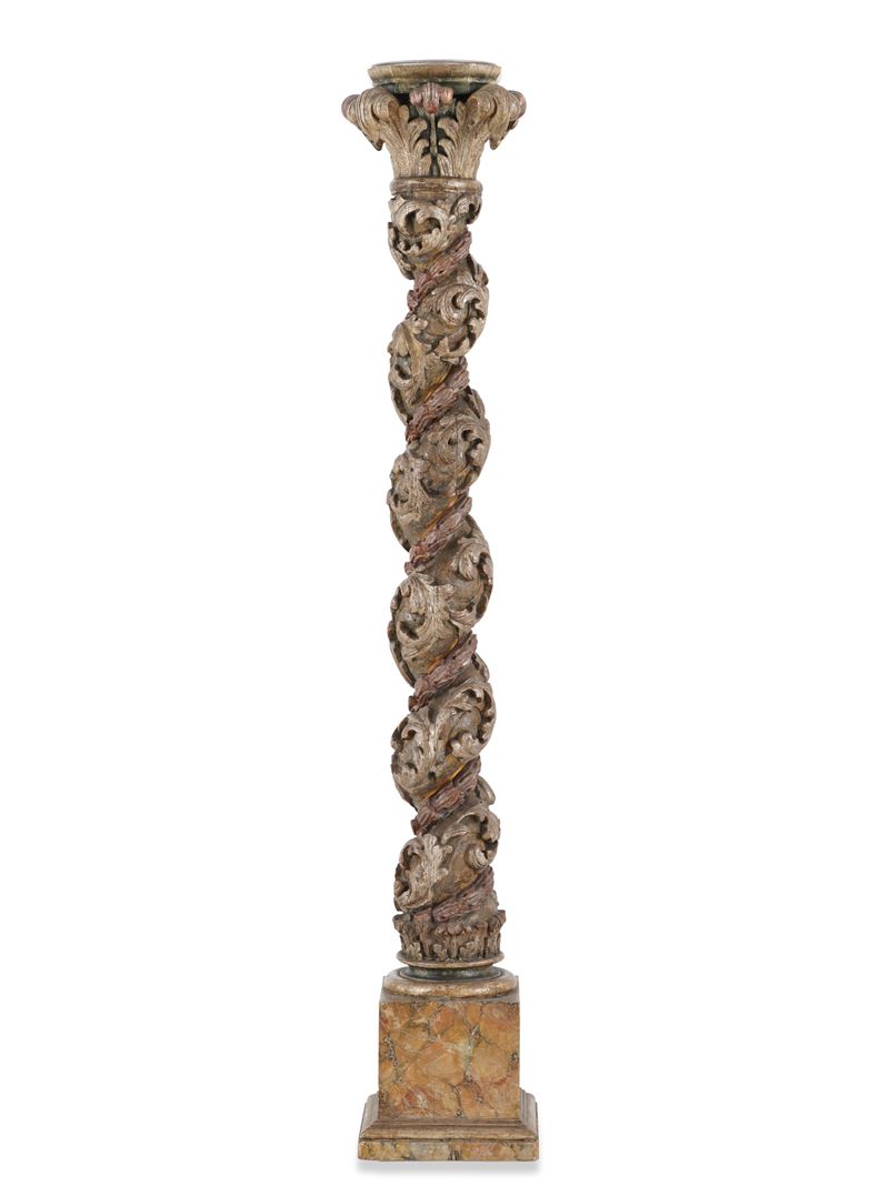 Colonna tortile. XIX secolo  - Asta Dimore Italiane - Cambi Casa d'Aste