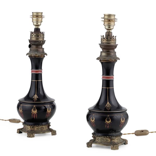 Coppia di lampade a petrolio, 1920 ca.