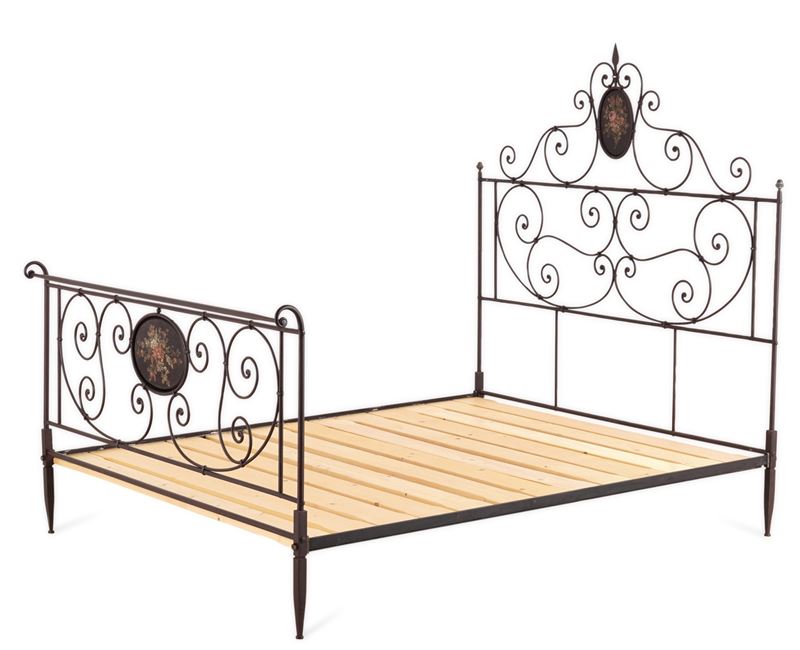 Letto in ferro battuto. XX secolo  - Asta Dimore Italiane - Cambi Casa d'Aste