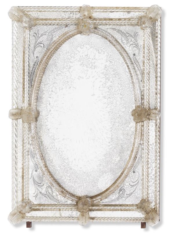 Specchio in vetro. XX secolo