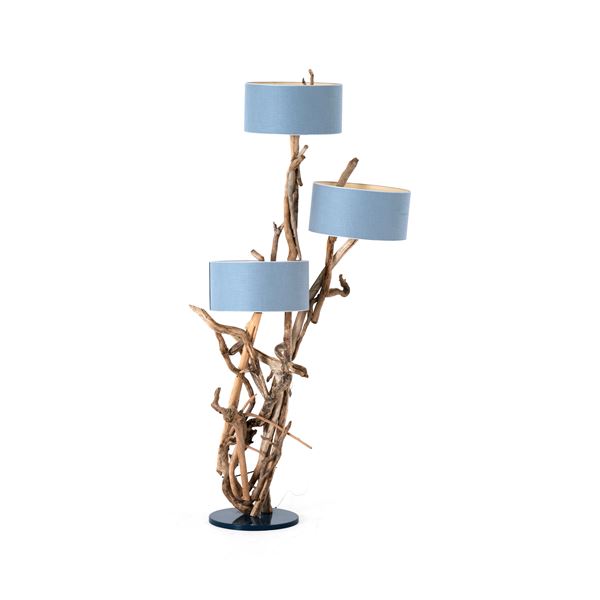 Lampada da terra modello Qaanaaq. Bleu nature, Francia, XXI secolo