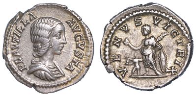 Plautilla, (moglie di Caracalla). 202-205. Denario, Anno 204.