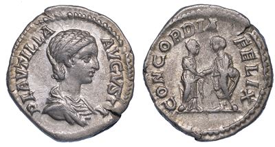 Plautilla, (moglie di Caracalla). 202-205. Denario.