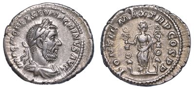 Macrino, 217-218. Denario, Anno 217.
