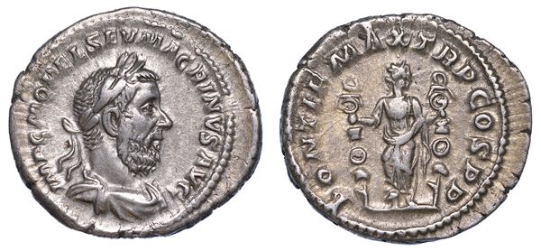 MACRINO, 217-218. Denario, anno  217.