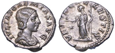 Giulia Soemia (madre di Eliogabalo), 218-222. Denario.