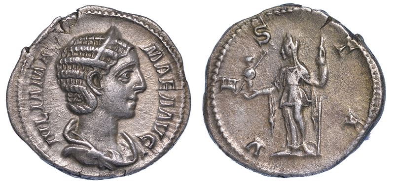 GIULIA MAMEA (Madre di Alessandro Severo), + 235. Denario.  - Auction Numismatics - Cambi Casa d'Aste