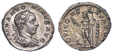Eliogabalo, 218-222. Denario.