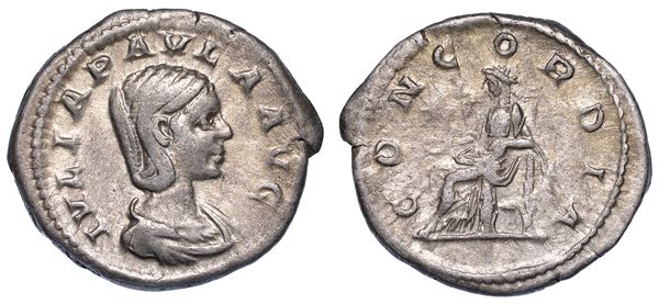 GIULIA PAOLA (Moglie di Eliogabalo), 219-220. Denario.