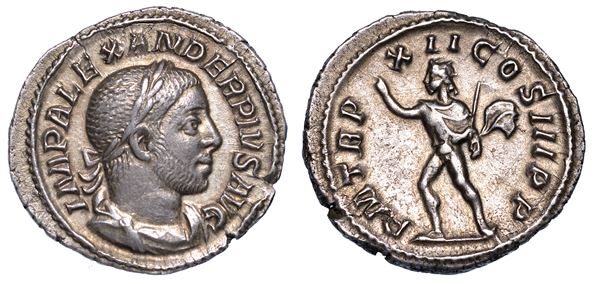ALESSANDRO SEVERO, 222-235. Denario.