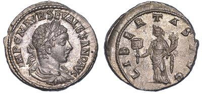 Alessandro Severo, 222-235. Denario. Antiochia.