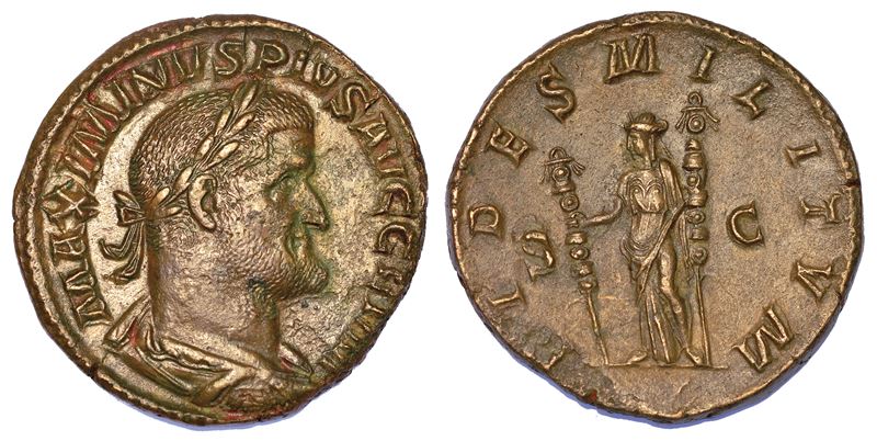MASSIMINO I, 235-238. Sesterzio, fine 236 - inizio 237.  - Asta Numismatica - Cambi Casa d'Aste