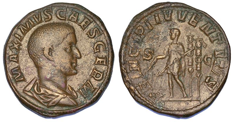 MASSIMO (Cesare), + 238. Sesterzio, anni 236-238.  - Auction Numismatics - Cambi Casa d'Aste