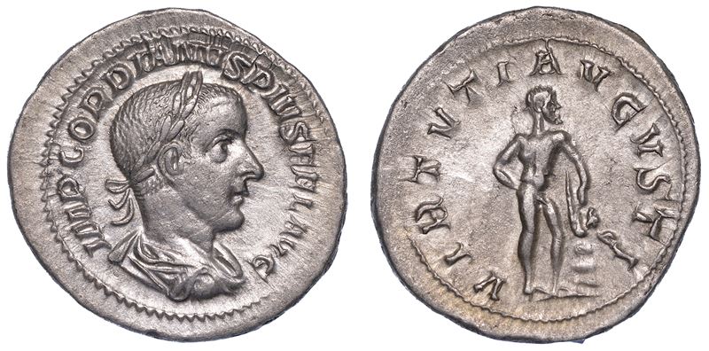 GORDIANO III, 238-244. Denario, anni 241-243.  - Auction Numismatics - Cambi Casa d'Aste